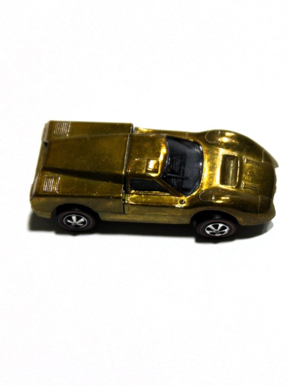 VTG Hot Wheels 1967 Redline Ford J-Car Metallic Gold US 1:64 Diecast Open Hood